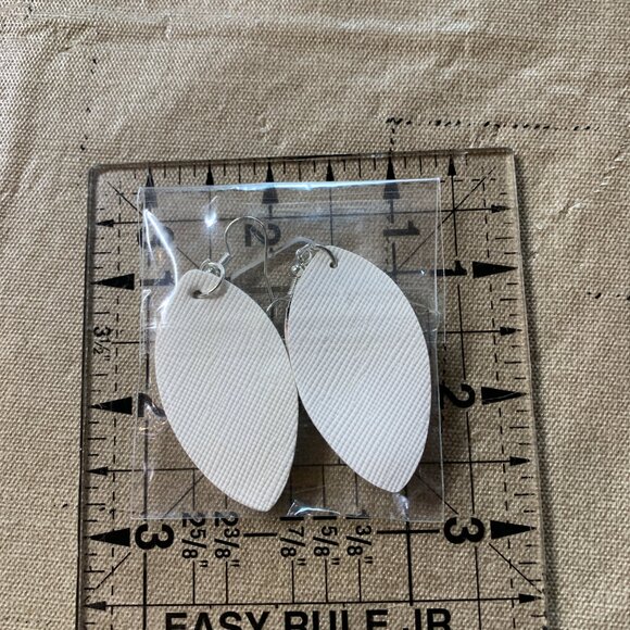 Faux Leather Earrings - Picture 6 of 7